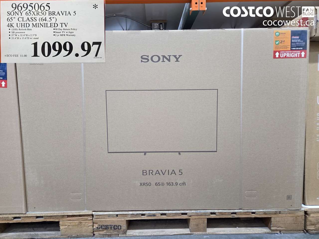 9695065 SONY 65XR50 BRAVIA 5 65