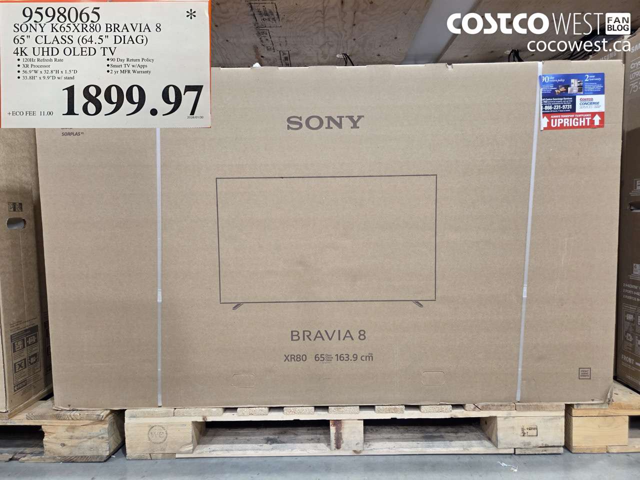 9598065 SONY K65XR80 BRAVIA 8 65