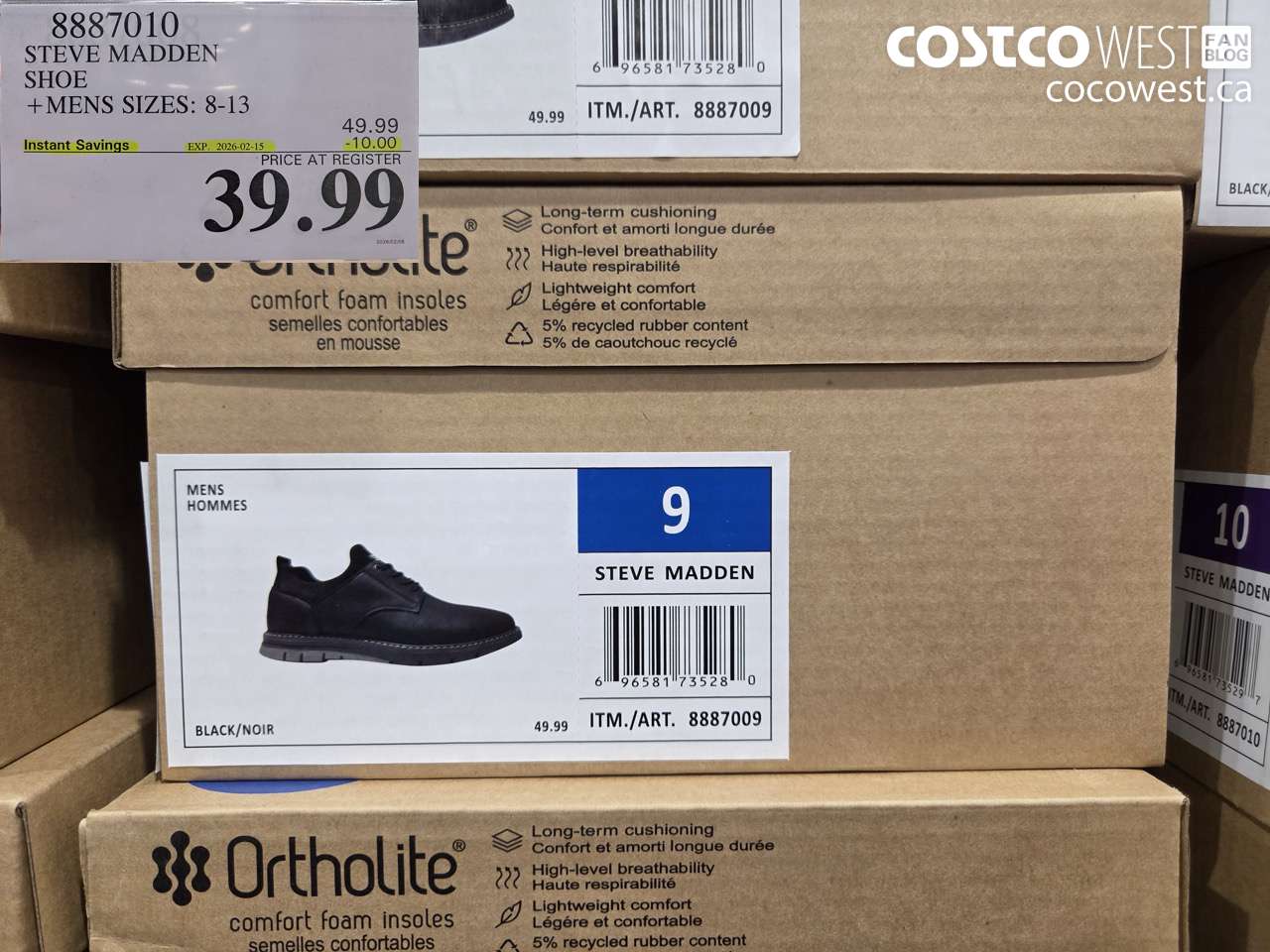 8887010 STEVE MADDEN SHOE + MENS SIZES: 8-13 ($10.00 INSTANT SAVINGS EXPIRES ON 2026-02-15) $39.99