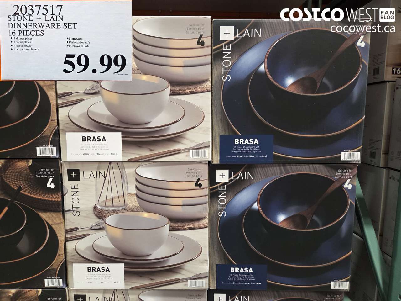 2037517 STONE + LAIN DINNERWARE SET 16 PIECES $59.99