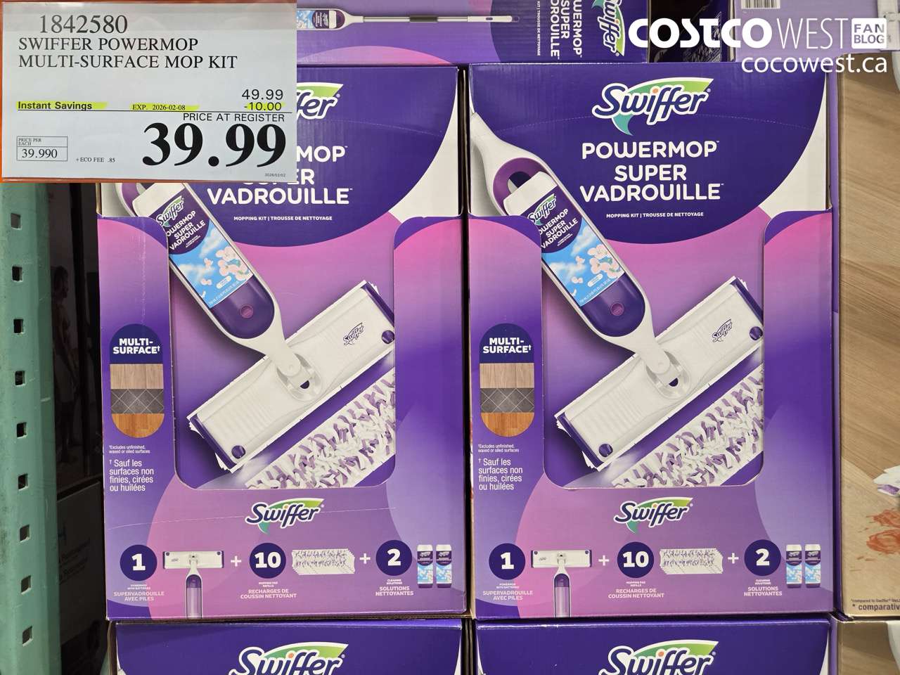 1842580 SWIFFER POWERMOP MULTI-SURFACE MOP KIT ($10.00 INSTANT SAVINGS EXPIRES ON 2026-02-08) $39.99