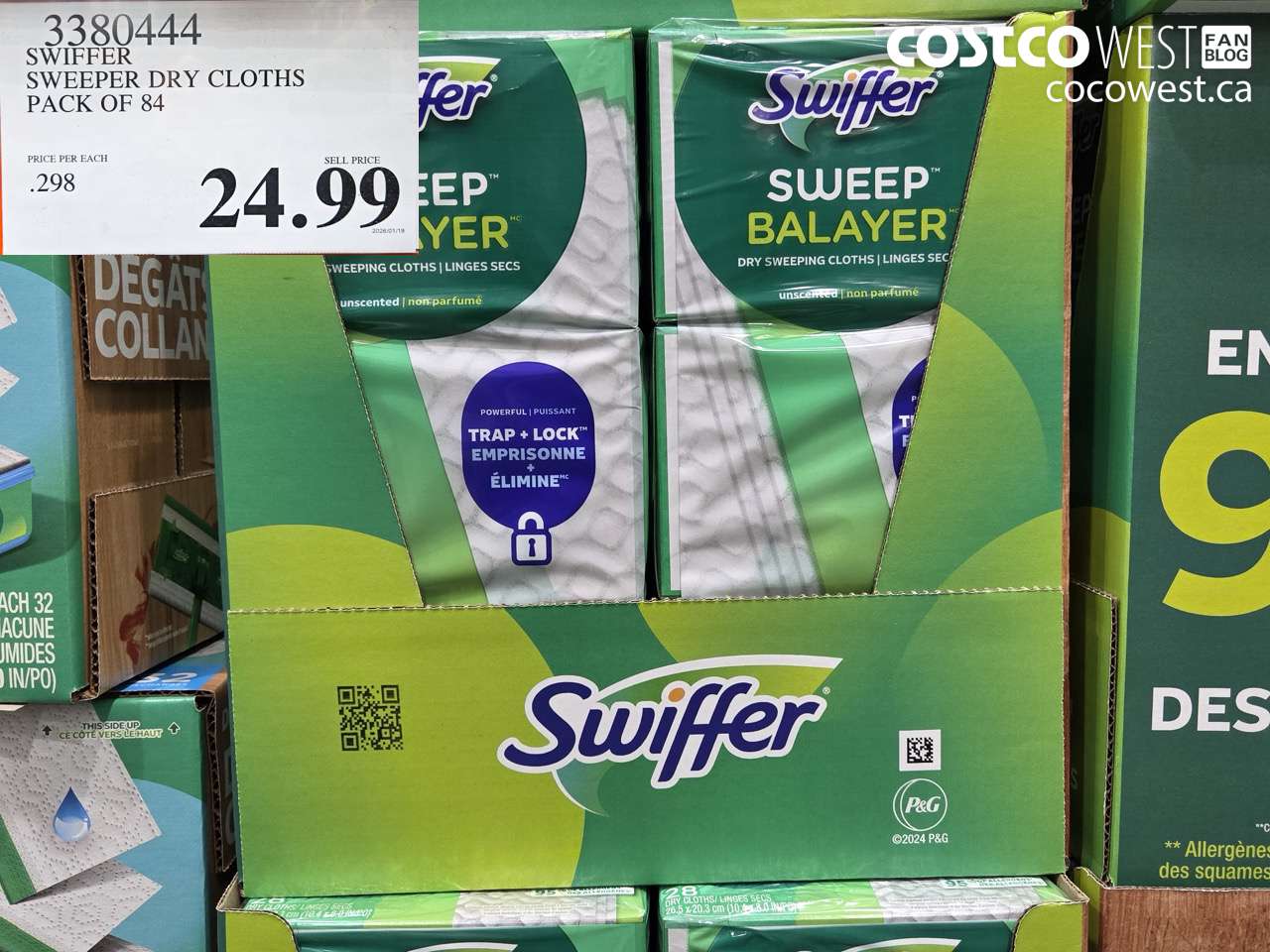 3380444 SWIFFER SWEEPER DRY CLOTHS PACK OF 84 $24.99