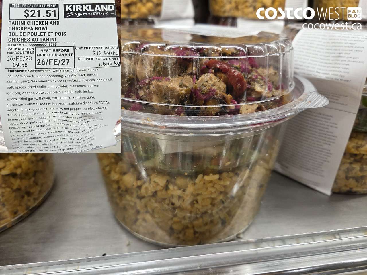 13518 TAHINI CHICKEN AND CHICKPEA BOWL $12.99