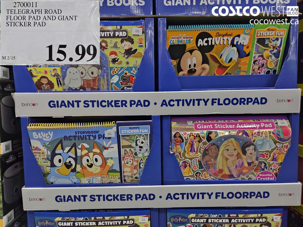 2700011 TELEGRAPH ROAD FLOOR PAD AND GIANT STICKER PAD $15.99