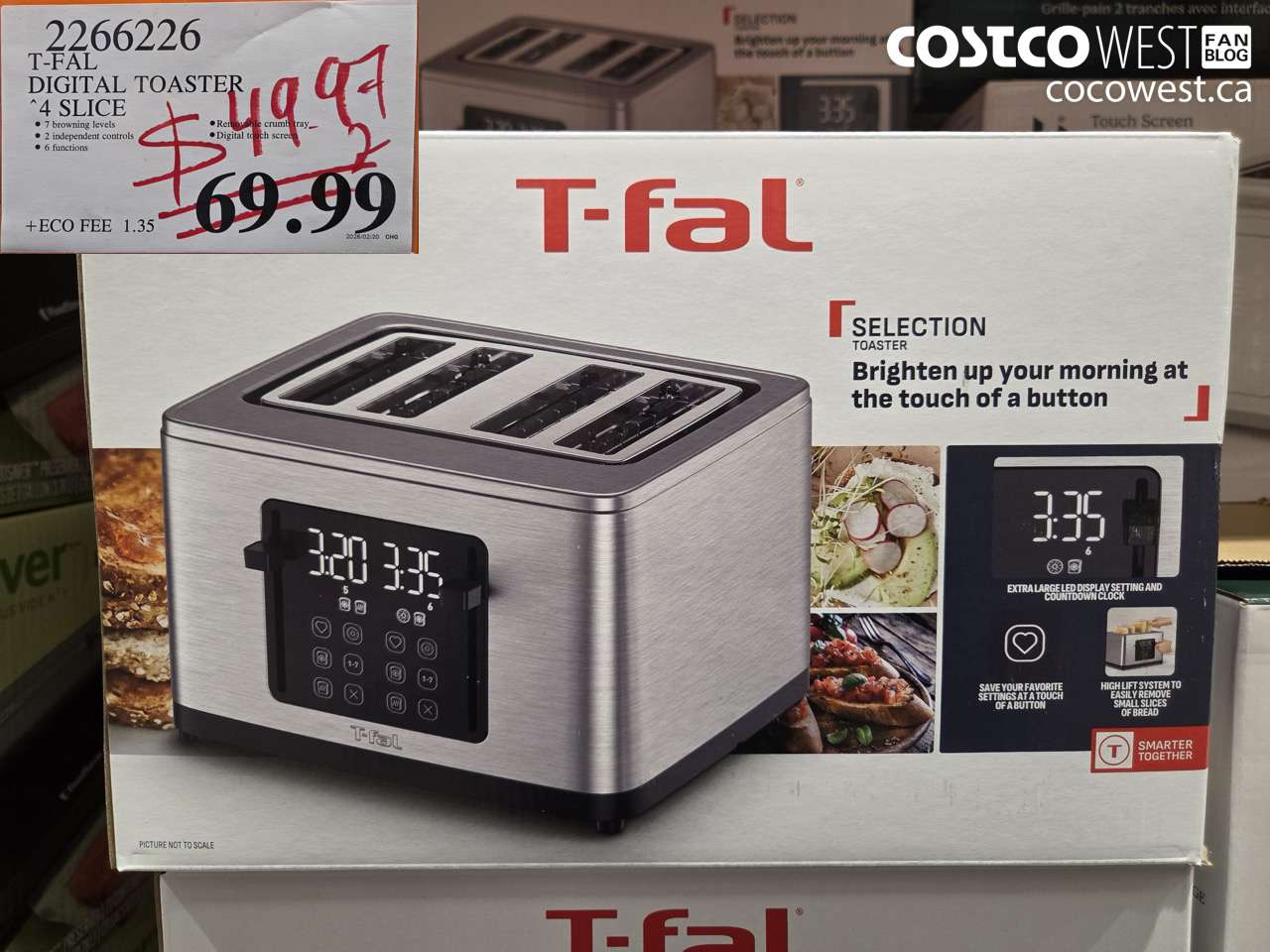 2266226 T-FAL DIGITAL TOASTER 4 SLICE $49.97