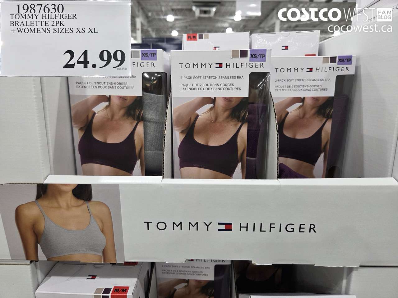 1987630 TOMMY HILFIGER BRALETTE 2PK WOMENS SIZES XS-XL $24.99