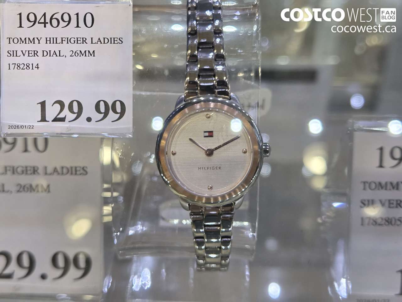 1782814 TOMMY HILFIGER LADIES SILVER DIAL, 26MM $129.99