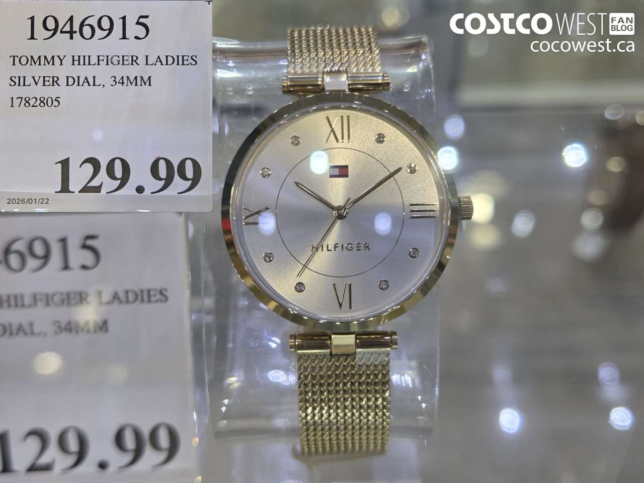 1946915 TOMMY HILFIGER LADIES SILVER DIAL, 34MM 1782805 $129.99