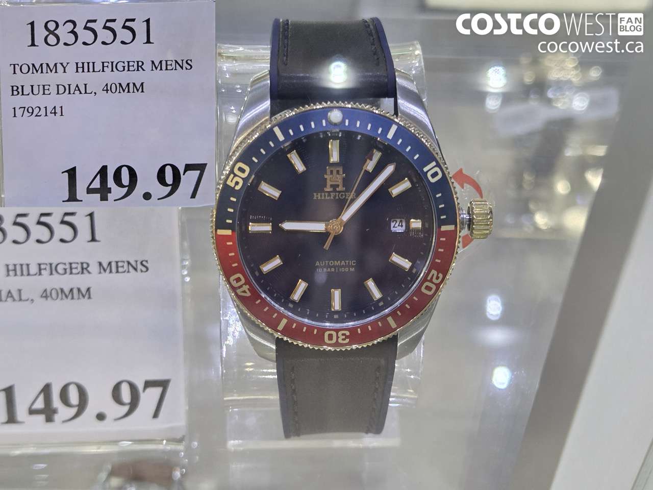 18353551 TOMMY HILFIGER MENS BLUE DIAL, 40MM 1792141 $149.97