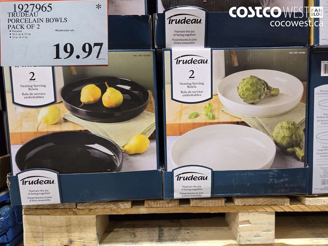 1927965 TRUDEAU PORCELAIN BOWLS PACK OF 2 $19.97