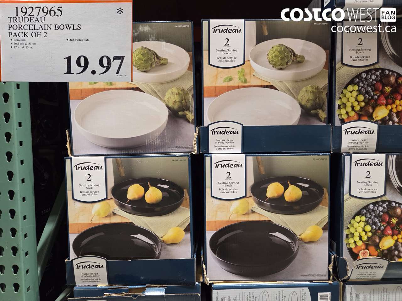 1927965 TRUDEAU PORCELAIN BOWLS PACK OF 2 $19.97