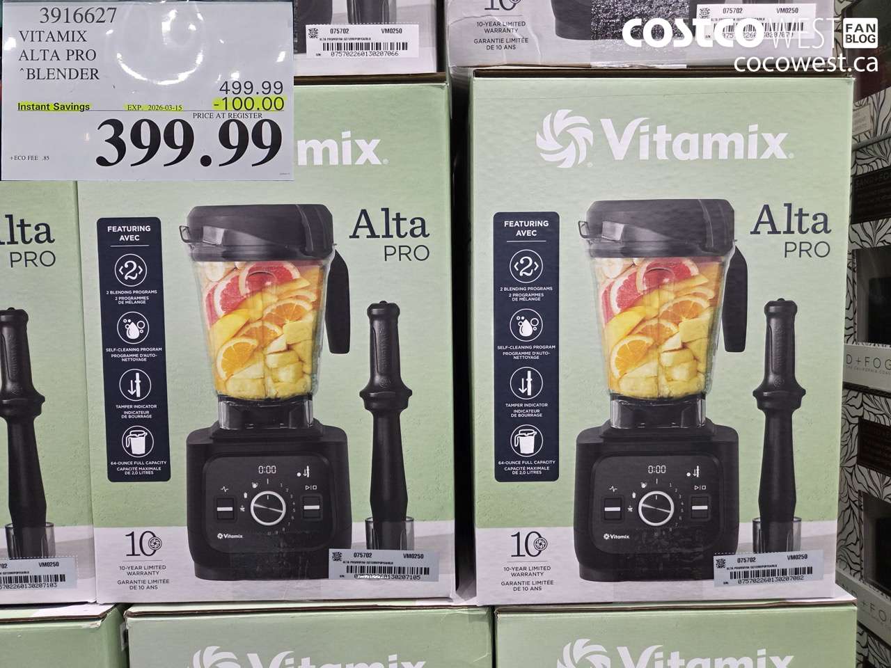 3916627 VITAMIX ALTA PRO BLENDER ($100.00 INSTANT SAVINGS EXPIRES ON 2026-03-15) $399.99