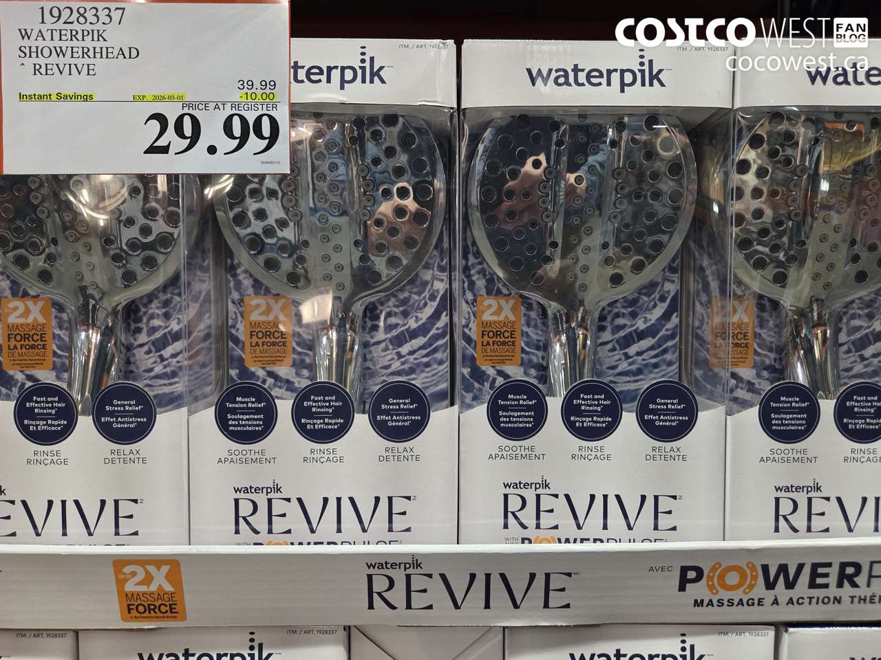 1928337 WATERPIK SHOWERHEAD REVIVE ($10.00 INSTANT SAVINGS EXPIRES ON 2026-03-01) $29.99