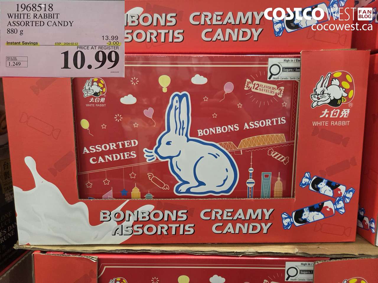 1968518 WHITE RABBIT ASSORTED CANDY 880G ($3.00 INSTANT SAVINGS EXPIRES ON 2026-02-12) $10.99