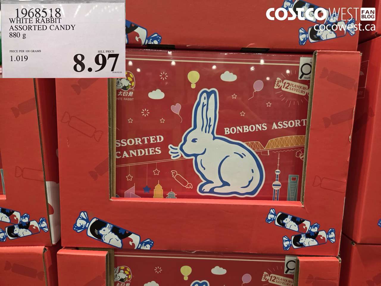 1968518 WHITE RABBIT ASSORTED CANDY 880G $8.97