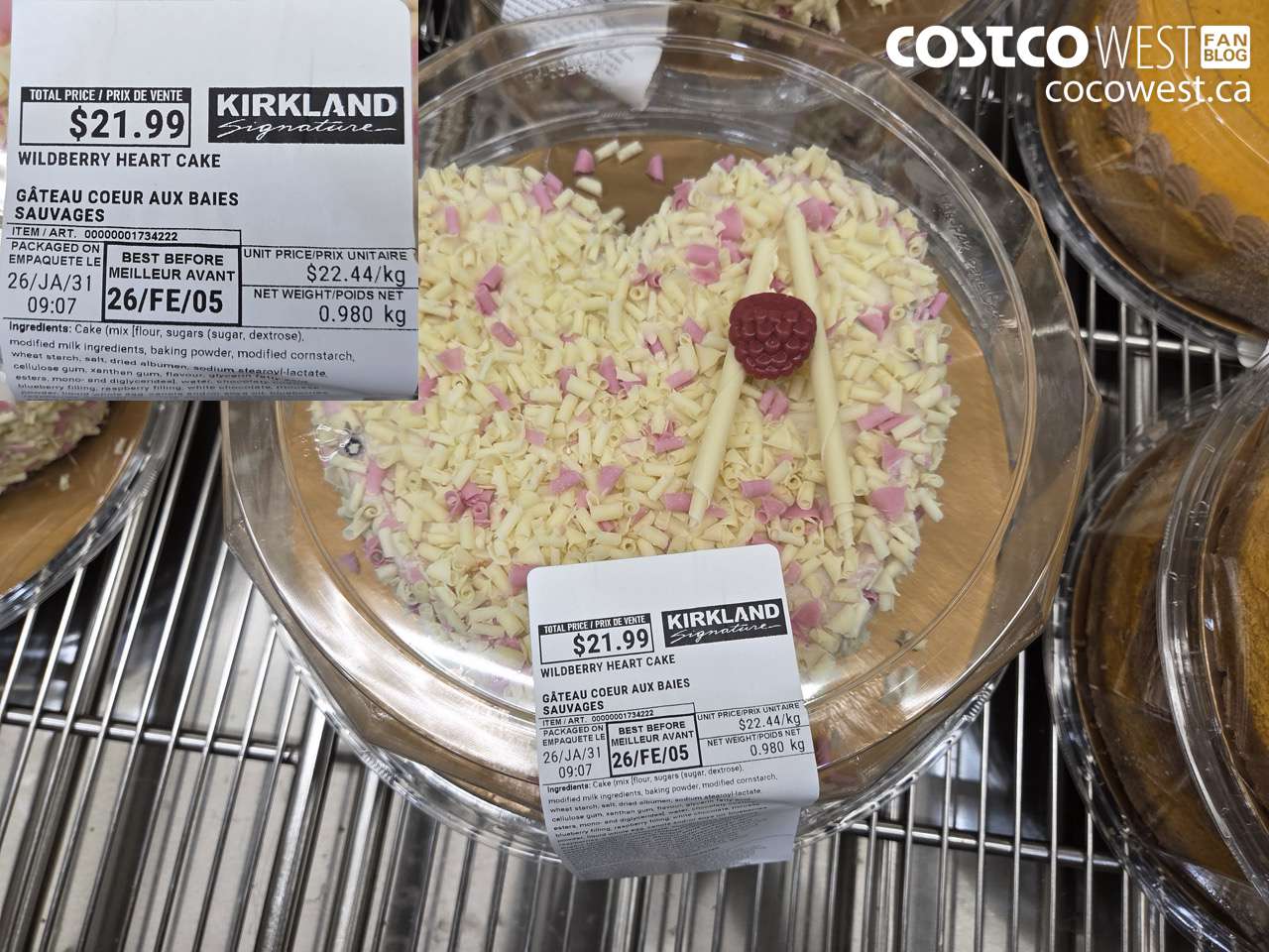 1734222 WILDBERRY HEART CAKE $21.99