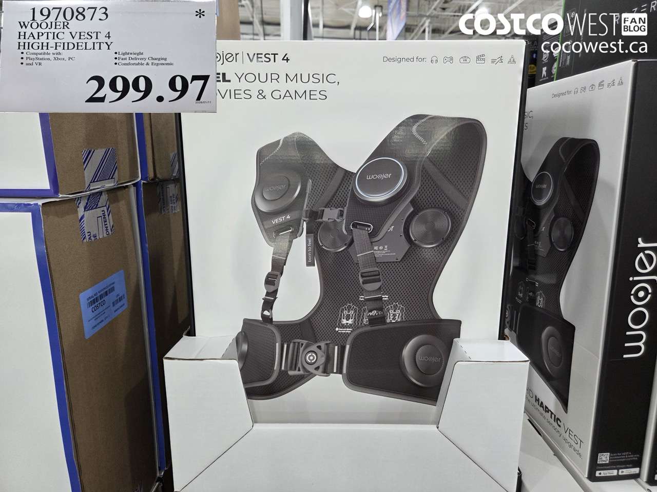 1970873 WOOJER HAPTIC VEST 4 HIGH-FIDELITY $299.97