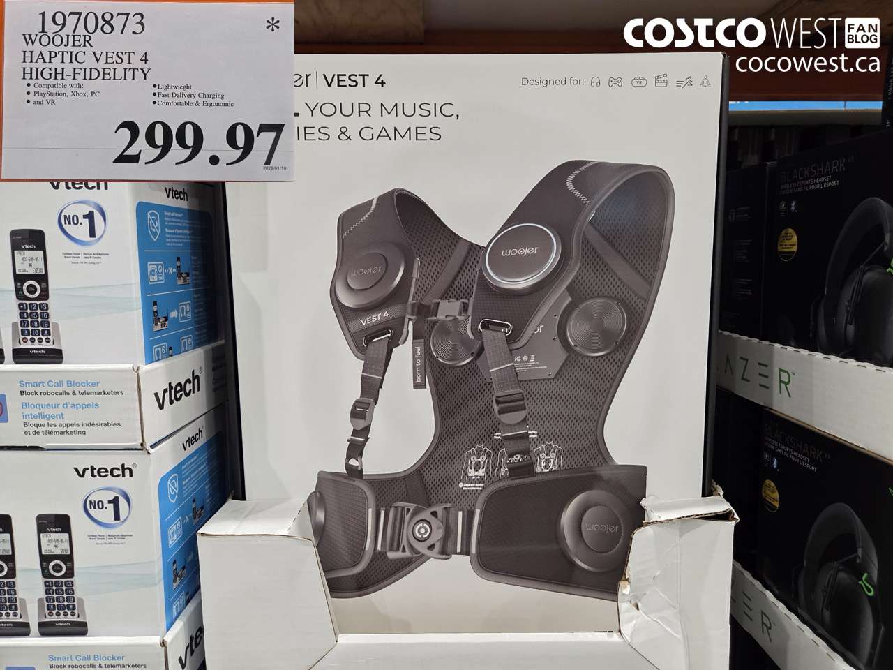 1970873 WOOJER HAPTIC VEST 4 HIGH-FIDELITY $299.97