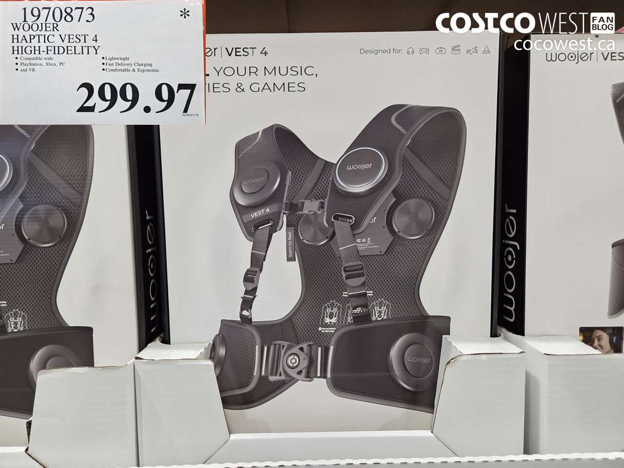 19707873 WOOJER HAPTIC VEST 4 HIGH-FIDELITY $299.97