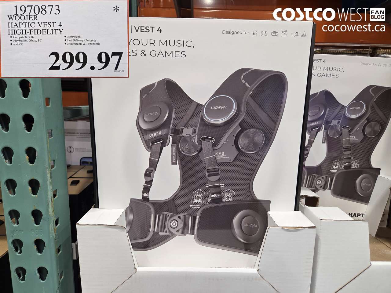 1970873 WOOJER HAPTIC VEST 4 HIGH-FIDELITY $299.97