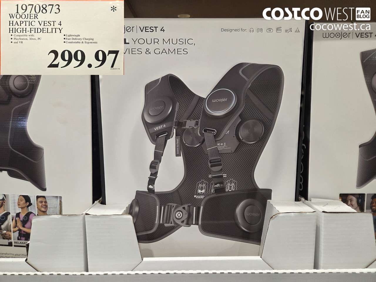 1970873 WOOJER HAPTIC VEST 4 HIGH-FIDELITY $299.97