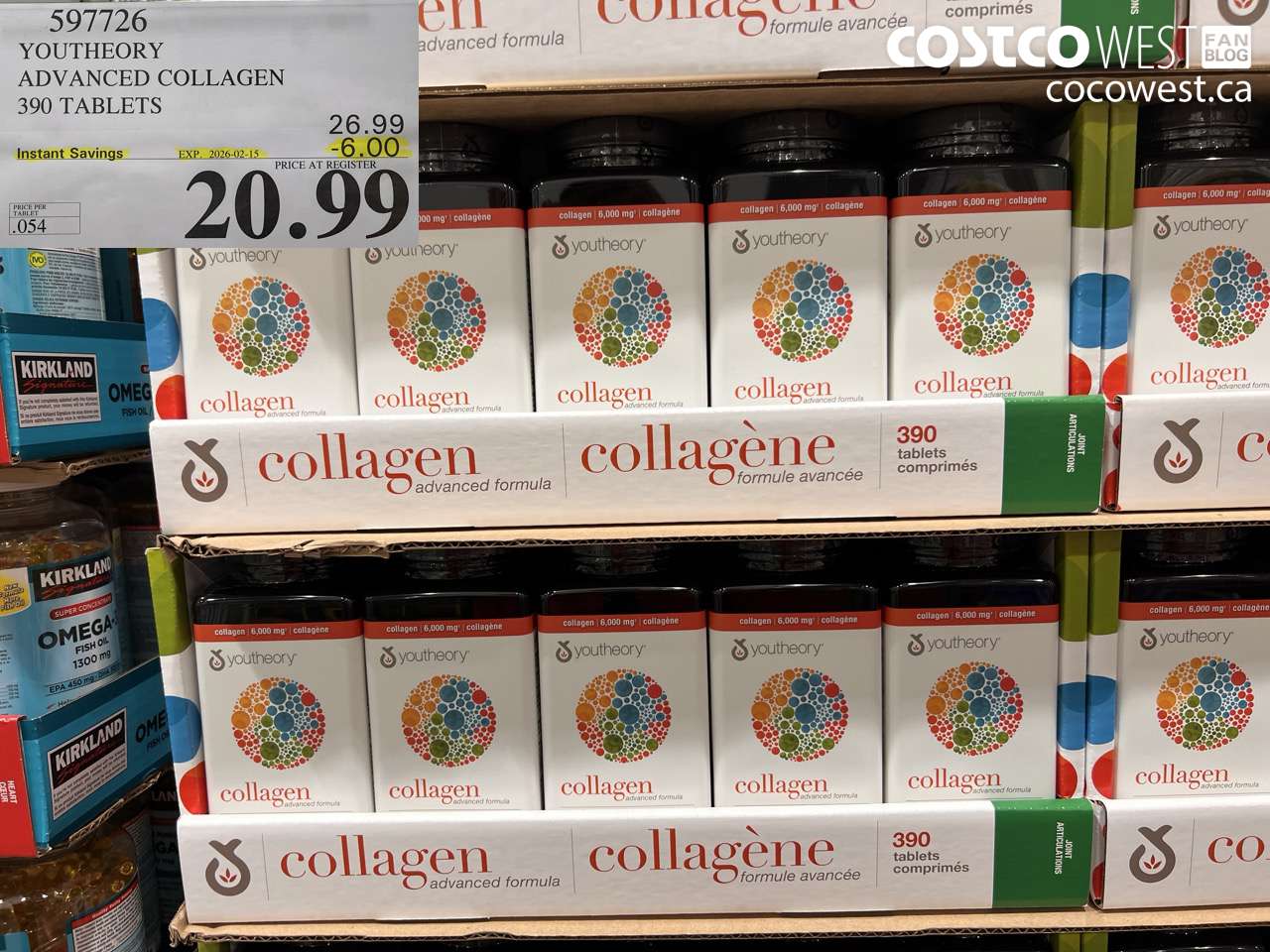 597726 YOUTHEORY ADVANCED COLLAGEN 390 TABLETS ($6.00 INSTANT SAVINGS EXPIRES ON 2026-02-15) $20.99