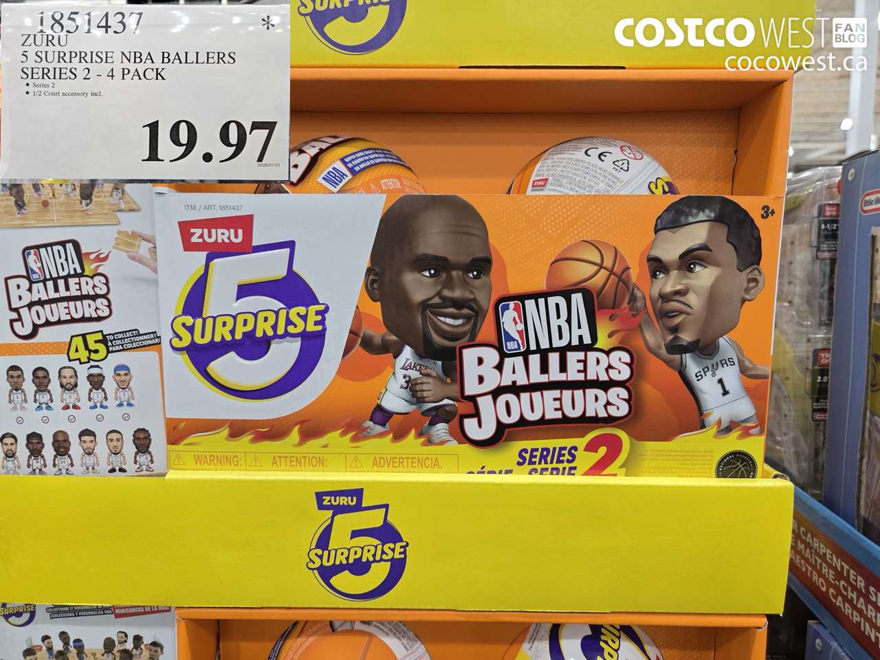 1851437 ZURU 5 SURPRISE NBA BALLERS SERIES 2 4 PACK $19.97