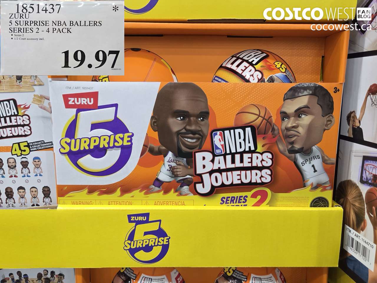 1851437 ZURU 5 SURPRISE NBA BALLERS SERIES 2 - 4 PACK $19.97