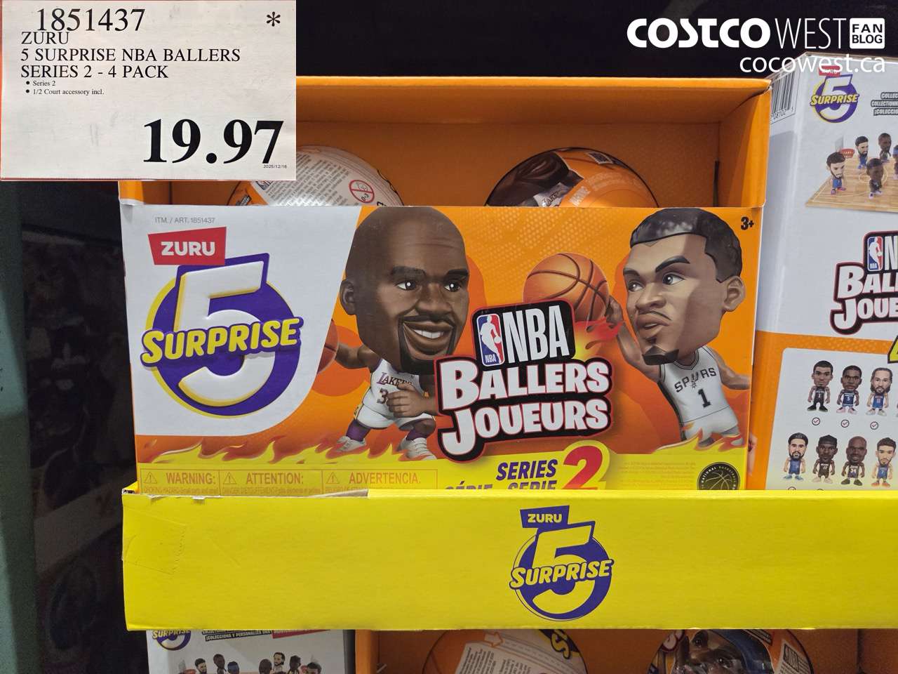 1851437 ZURU 5 SURPRISE NBA BALLERS SERIES 2 - 4 PACK $19.97