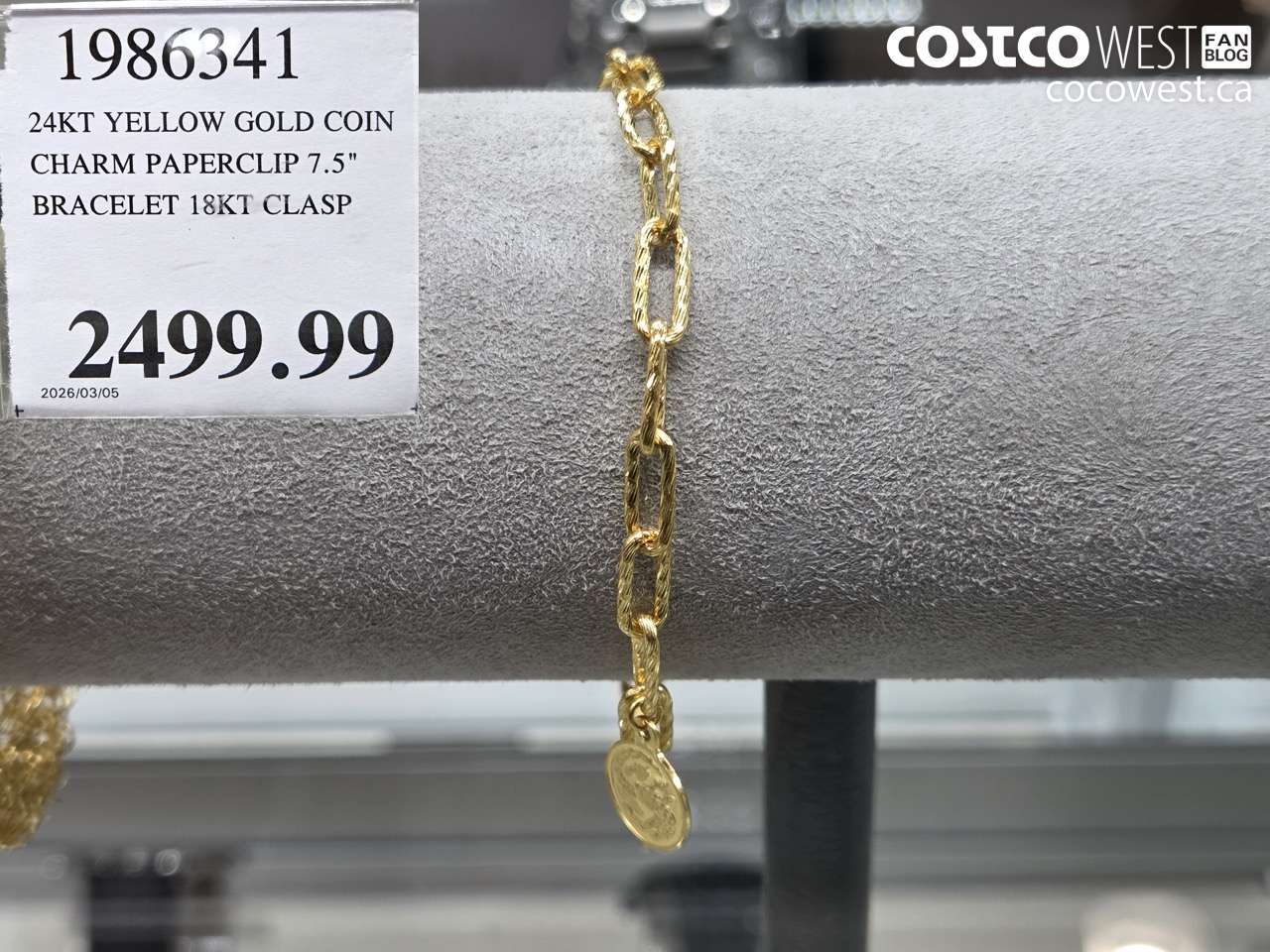 1986341 24KT YELLOW GOLD COIN CHARM PAPERCLIP 7.5