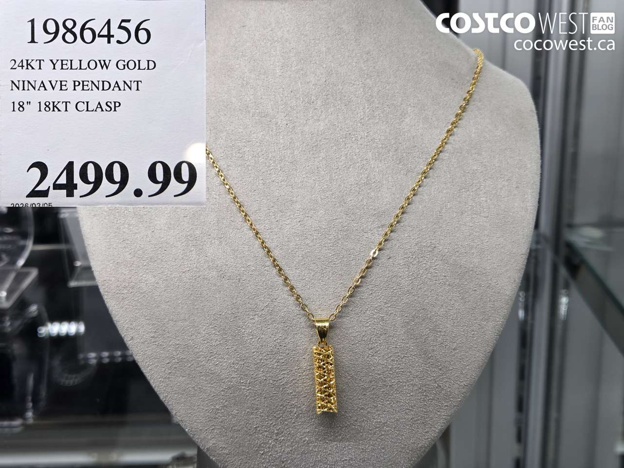 1986456 24KT YELLOW GOLD NINAVE PENDANT 18