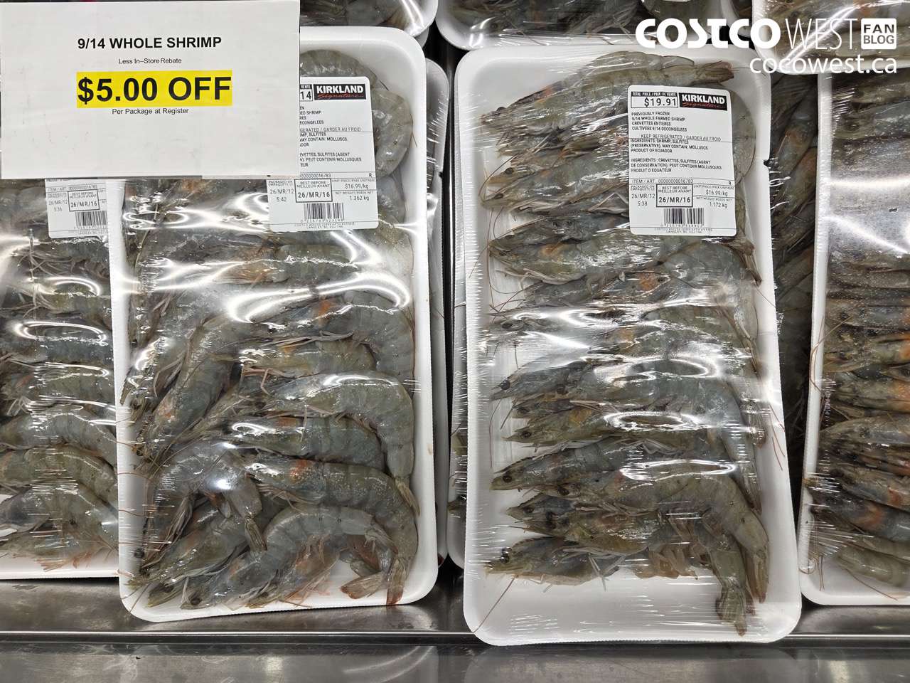 16790 9/14 WHOLE SHRIMP ($5.00 INSTANT SAVINGS)