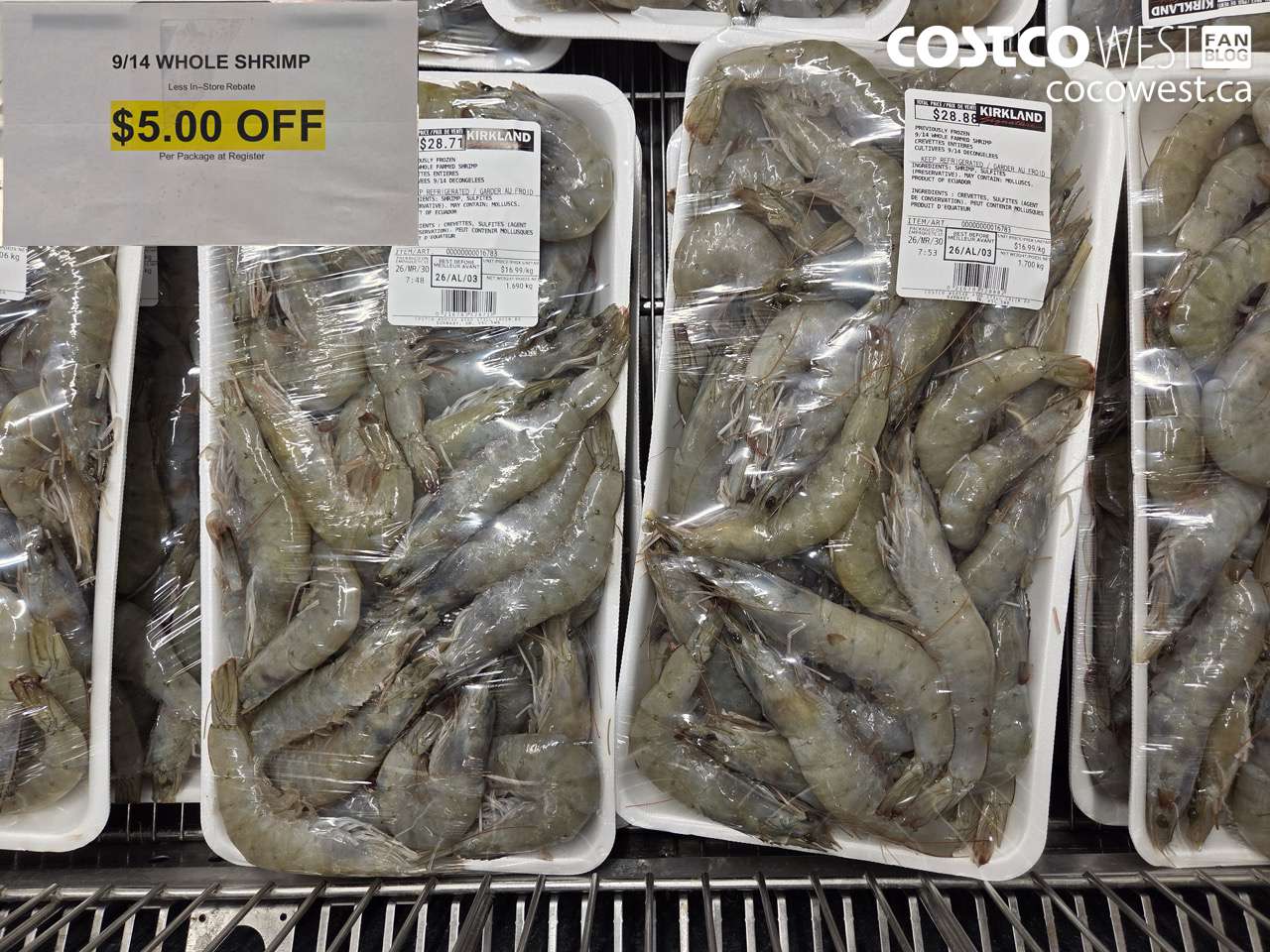 16790 9/14 WHOLE SHRIMP ($5.00 INSTANT SAVINGS)