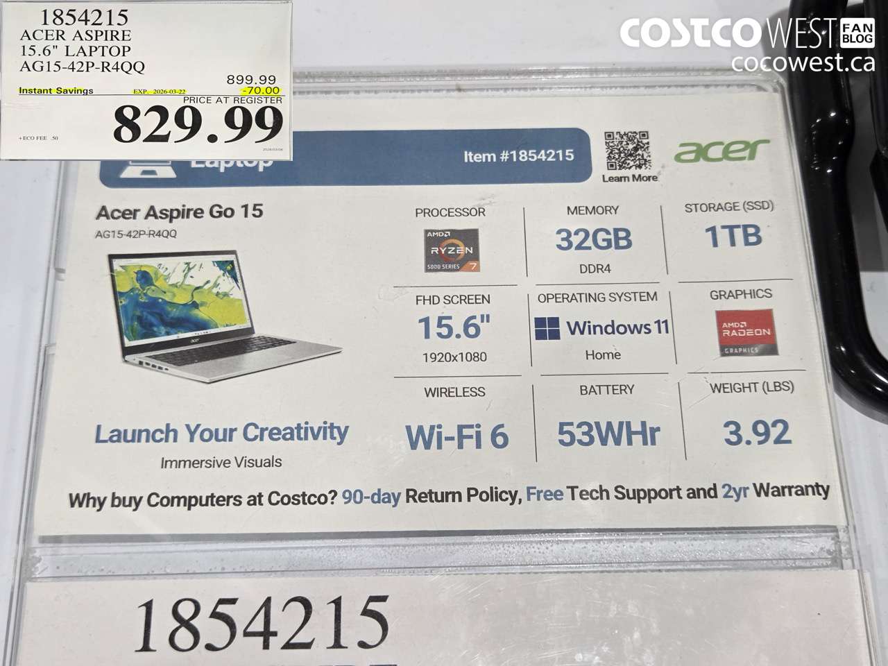 1854215 ACER ASPIRE 15.6