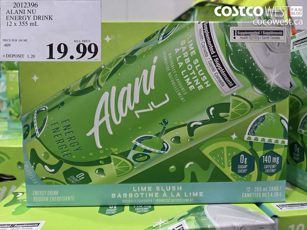 2012396 ALANI NU ENERGY DRINK 12 X 355 ML $19.99