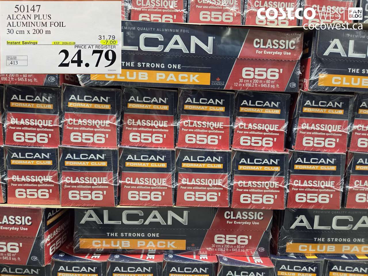 50147 ALCAN PLUS ALUMINUM FOIL 30 CM X 200 M ($7.00 INSTANT SAVINGS EXPIRES ON 2026-03-08) $24.79