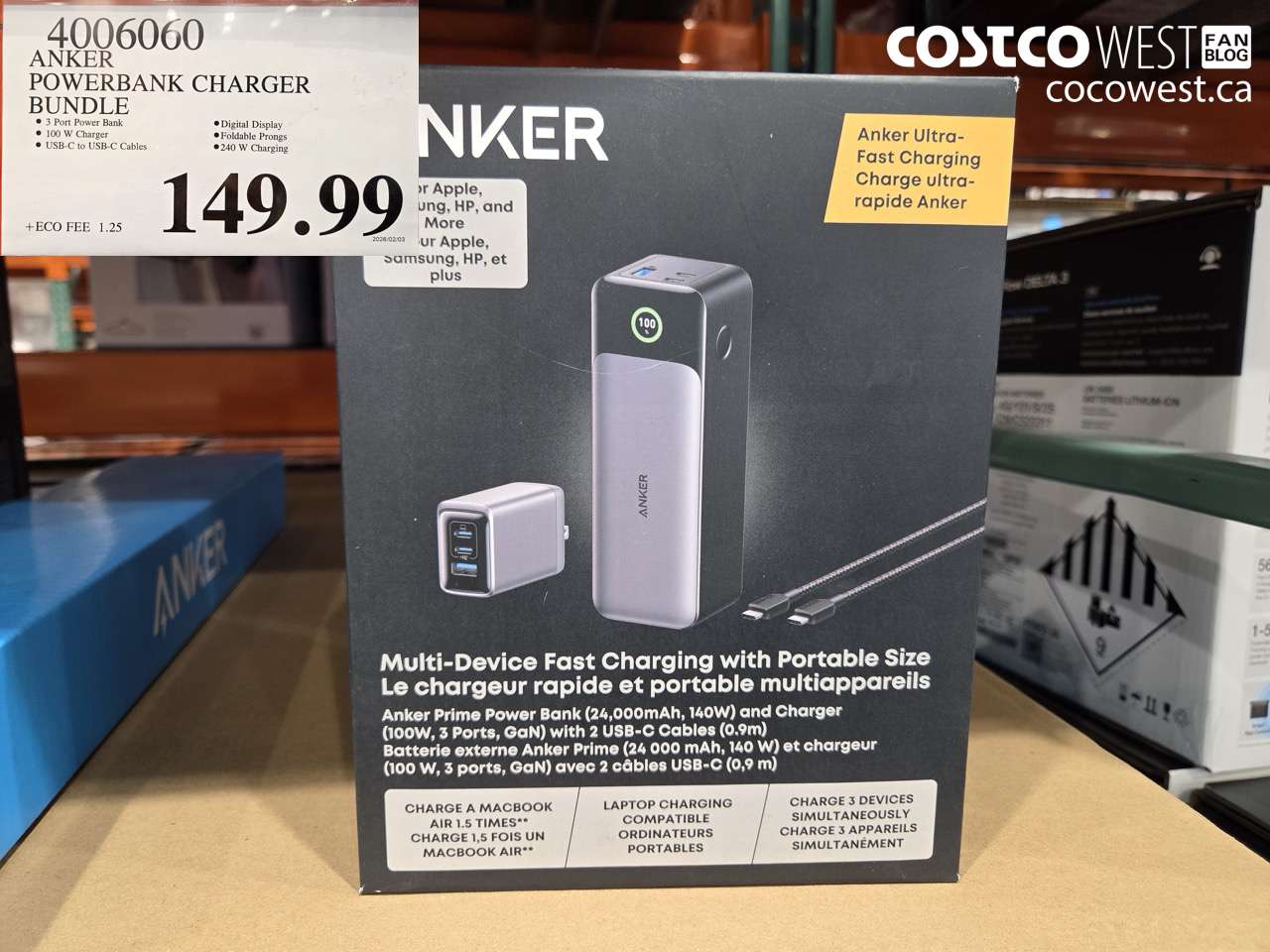 4006060 ANKER POWERBANK CHARGER BUNDLE $149.99