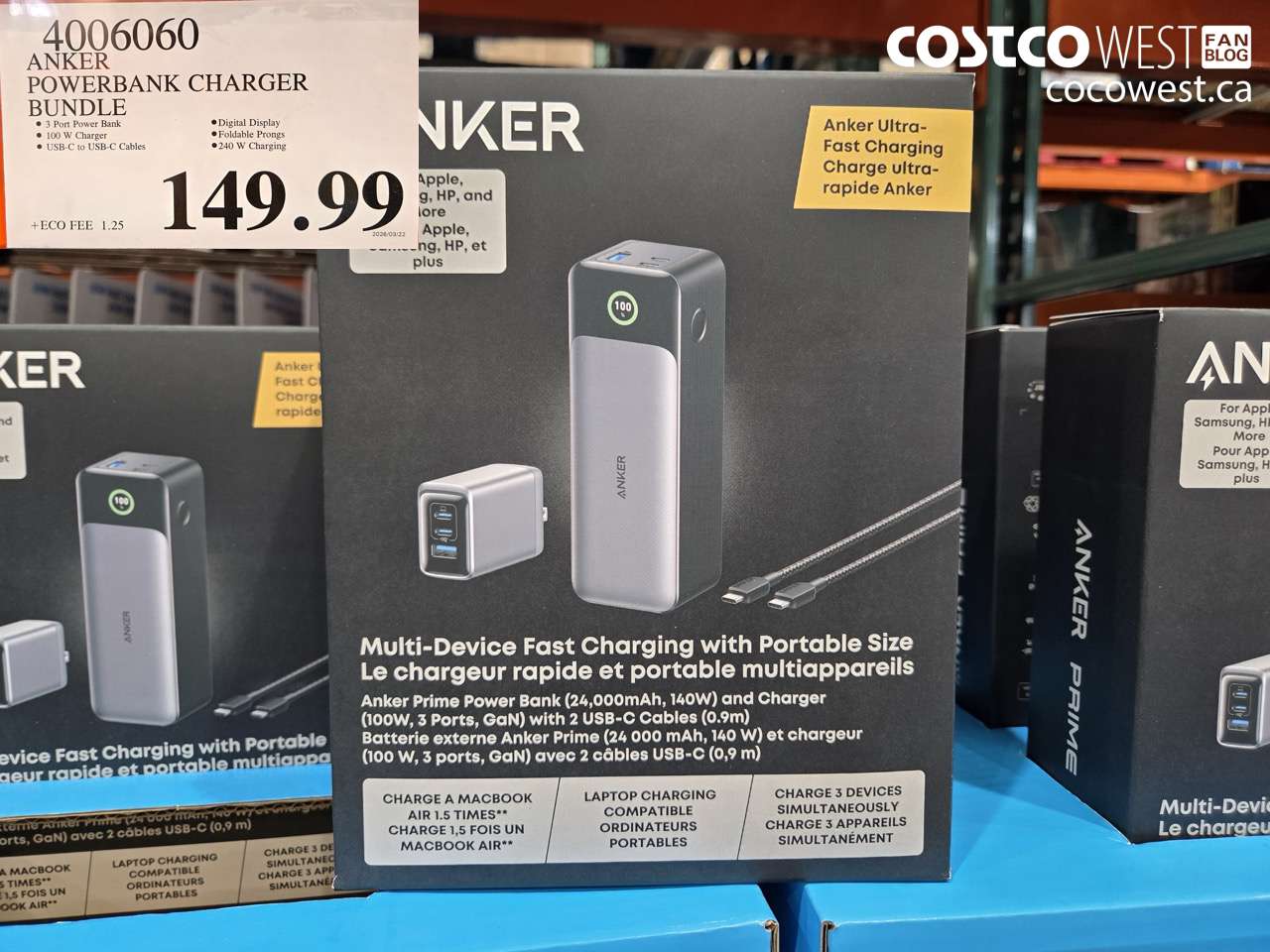 4006060 ANKER POWERBANK CHARGER BUNDLE $149.99