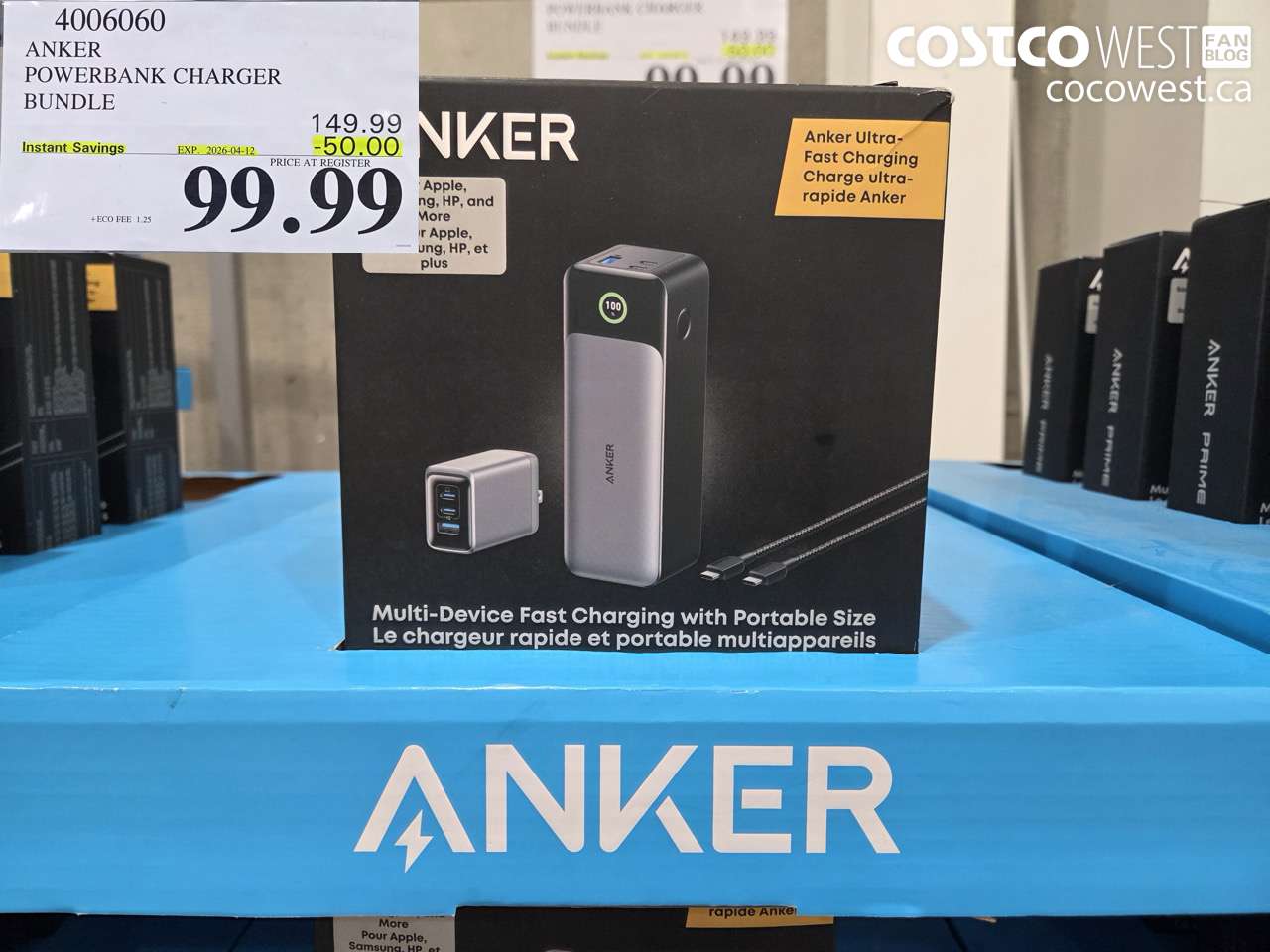4006060 ANKER POWERBANK CHARGER BUNDLE ($50.00 INSTANT SAVINGS EXPIRES ON 2026-04-12) $99.99