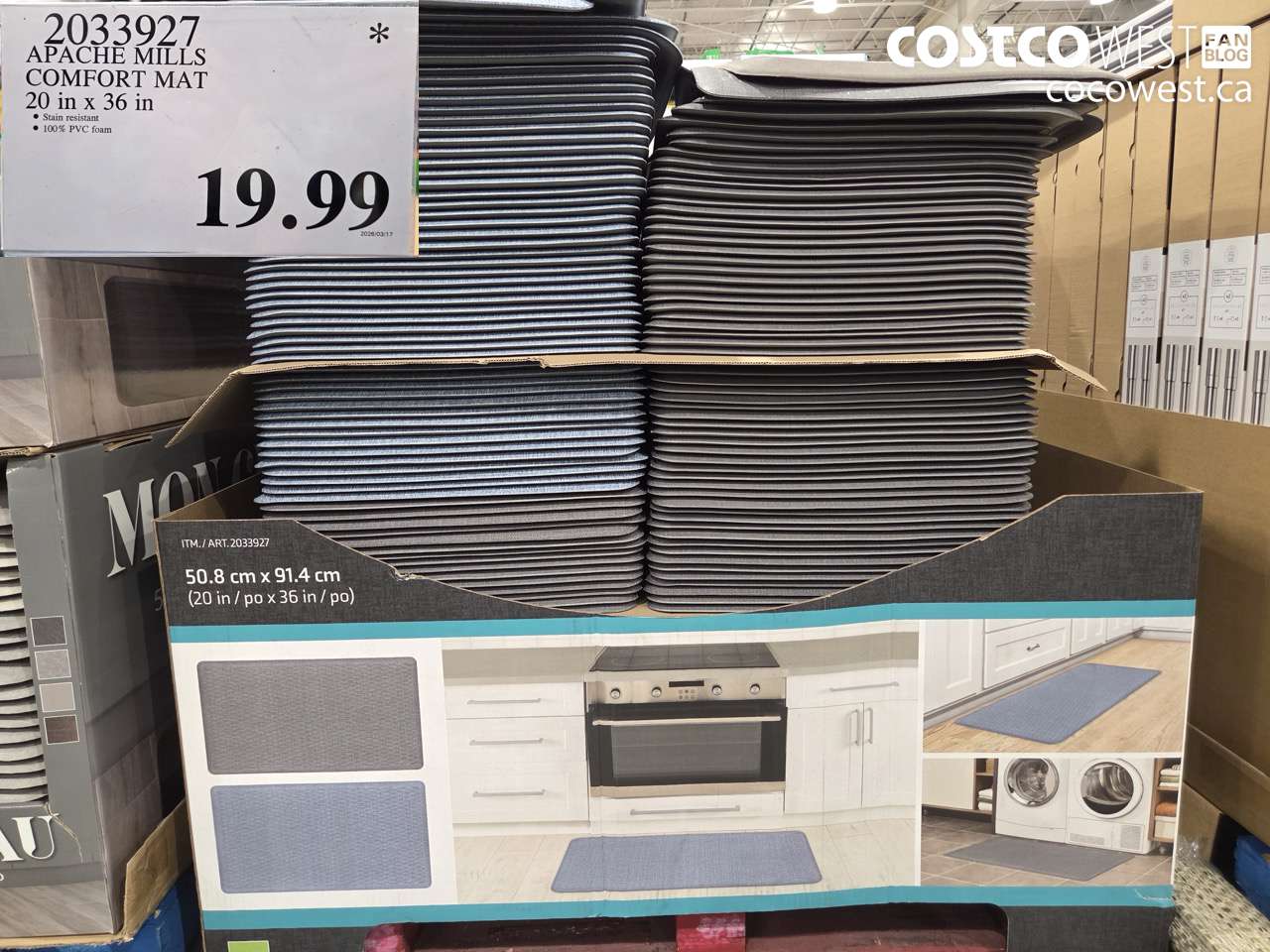 2033927 APACHE MILLS COMFORT MAT 20 IN X 36 IN $19.99