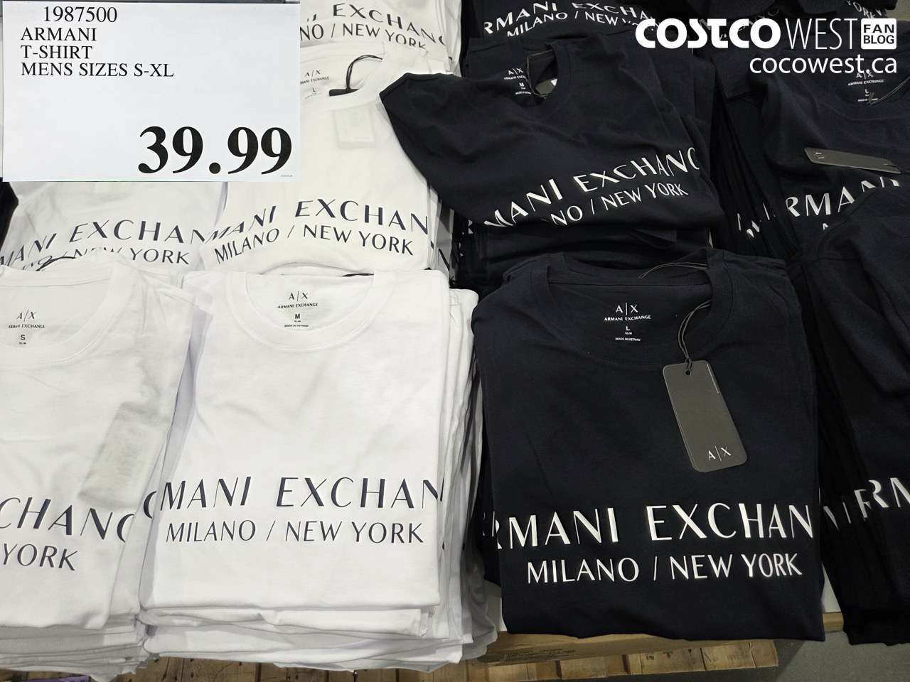 1987500 ARMANI T-SHIRT MENS SIZES S-XL $39.99