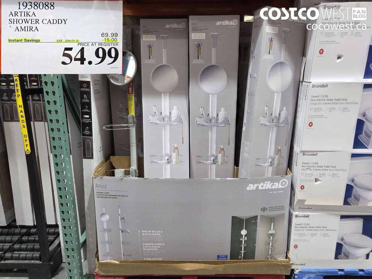 1938088 ARTIKA SHOWER CADDY AMIRA ($15.00 INSTANT SAVINGS EXPIRES ON 2026-03-15) $54.99