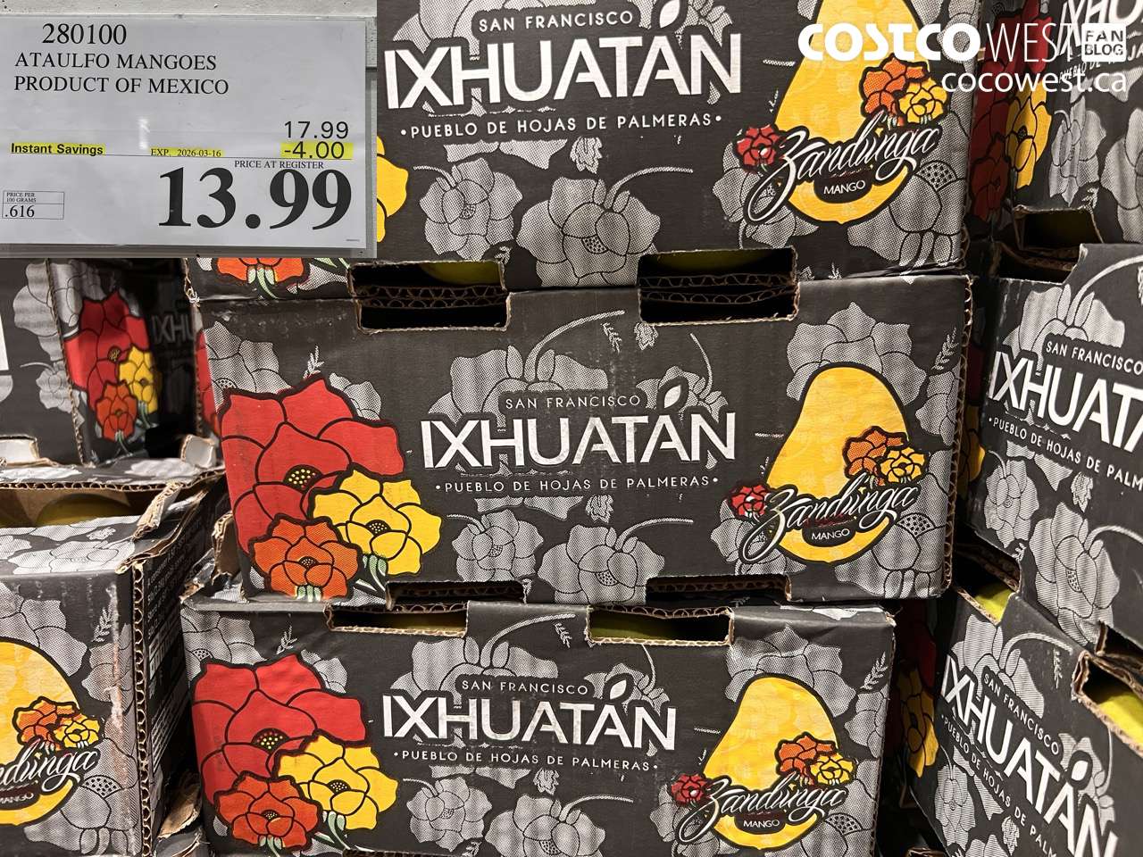 280100 ATAULFO MANGOES PRODUCT OF MEXICO ($4.00 INSTANT SAVINGS EXPIRES ON 2026-03-16) $13.99