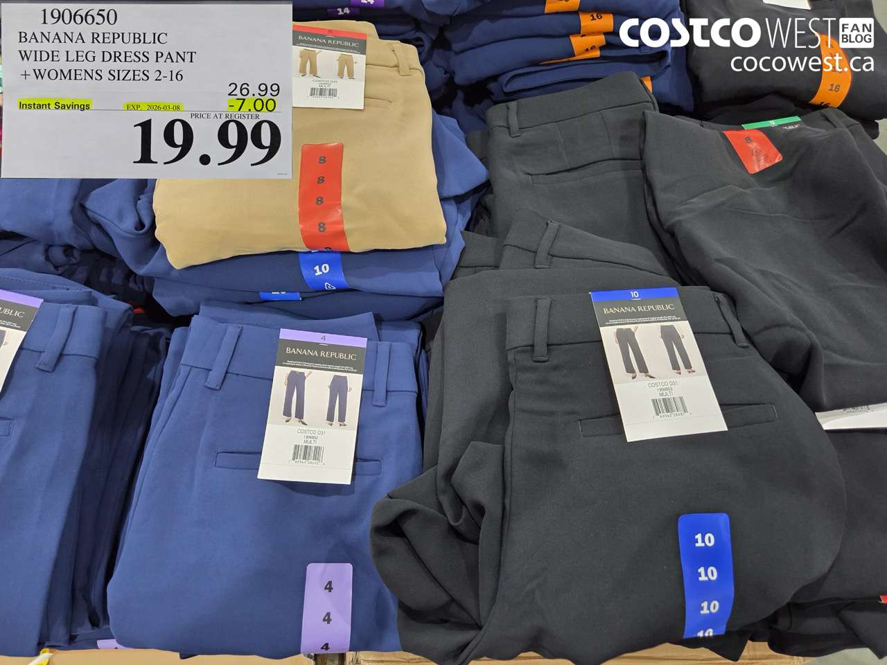 1906650 BANANA REPUBLIC WIDE LEG DRESS PANT + WOMENS SIZES 2-16 ($7.00 INSTANT SAVINGS EXPIRES ON 2026-03-08) $19.99