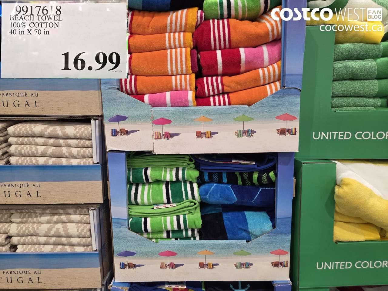 9917618 BEACH TOWEL 100% COTTON 40 IN X 70 IN $16.99