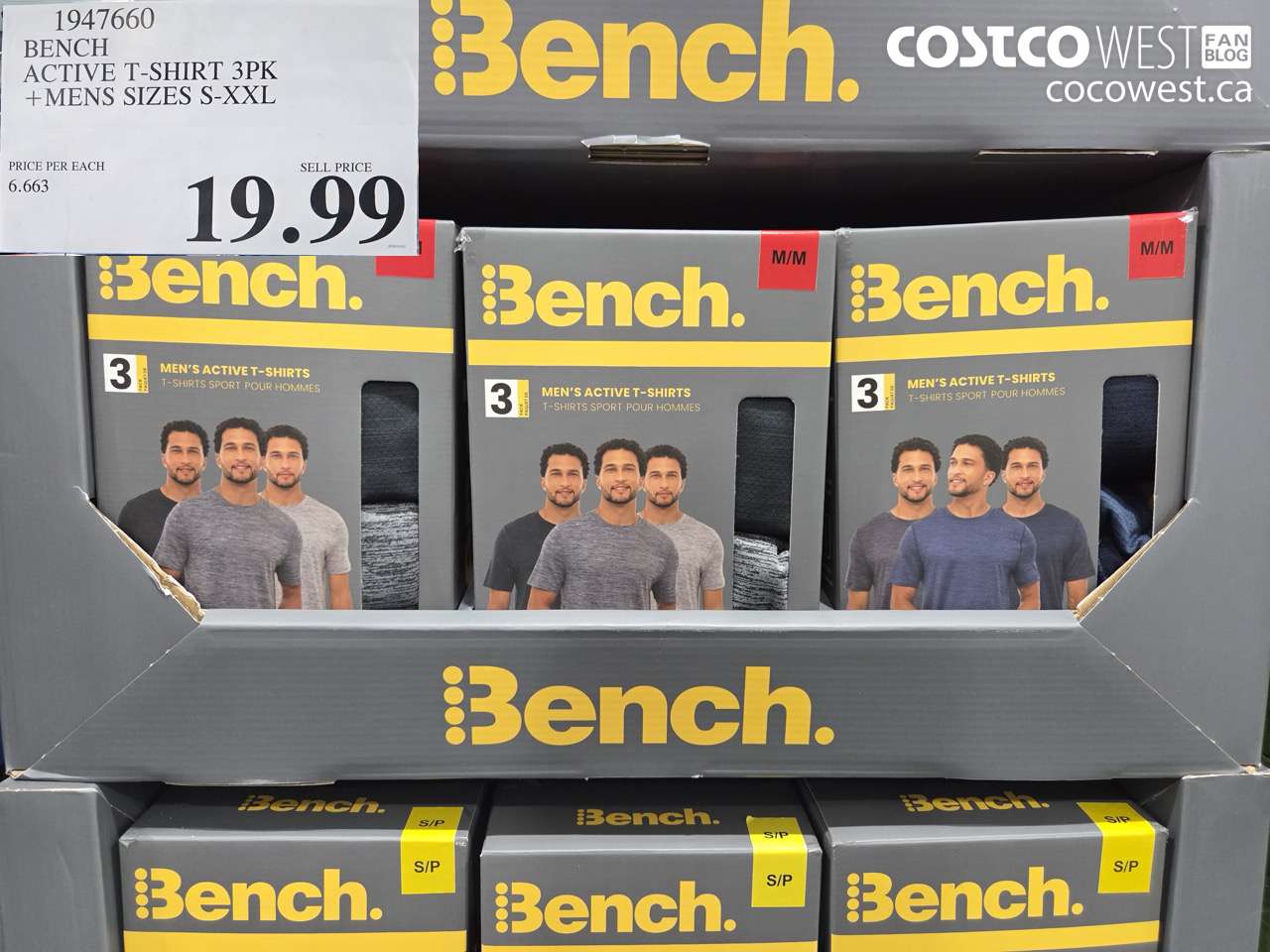 1947660 BENCH ACTIVE T-SHIRT 3PK + MENS SIZES S-XXL $19.99