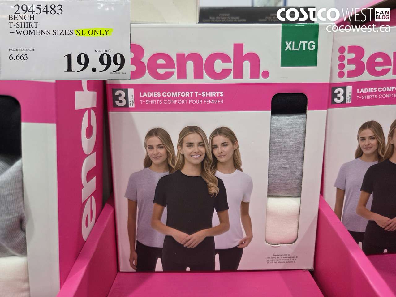 294545483 BENCH T-SHIRT + WOMENS SIZES XL ONLY $19.99