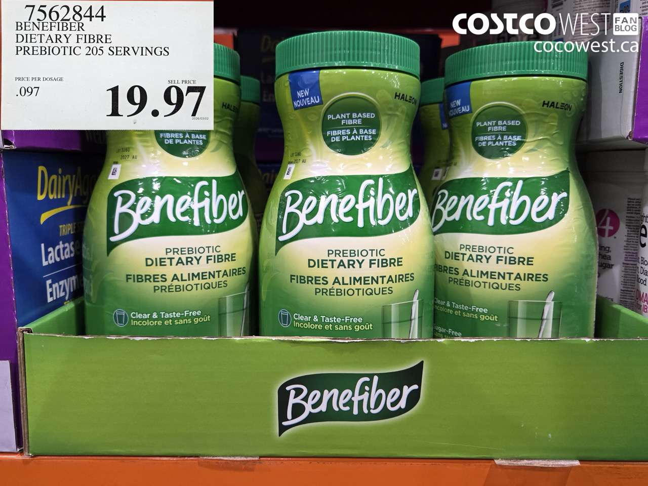 7562844 BENEFIBER DIETARY FIBRE PREBIOTIC 205 SERVINGS $19.97