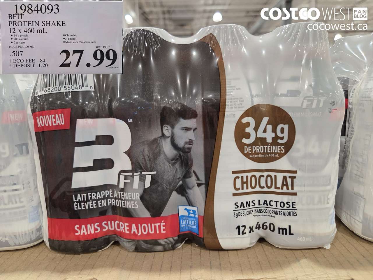 1984093 BFIT PROTEIN SHAKE 12 X 460 ML $27.99