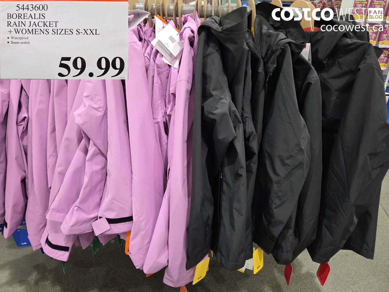 5443600 BOREALIS RAIN JACKET + WOMENS SIZES S-XXL $59.99